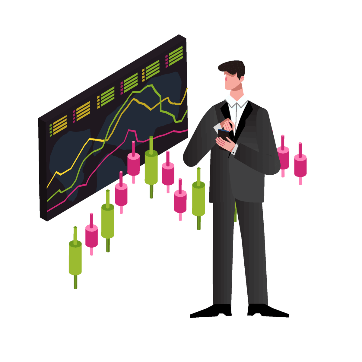 Stock Trading Illustration